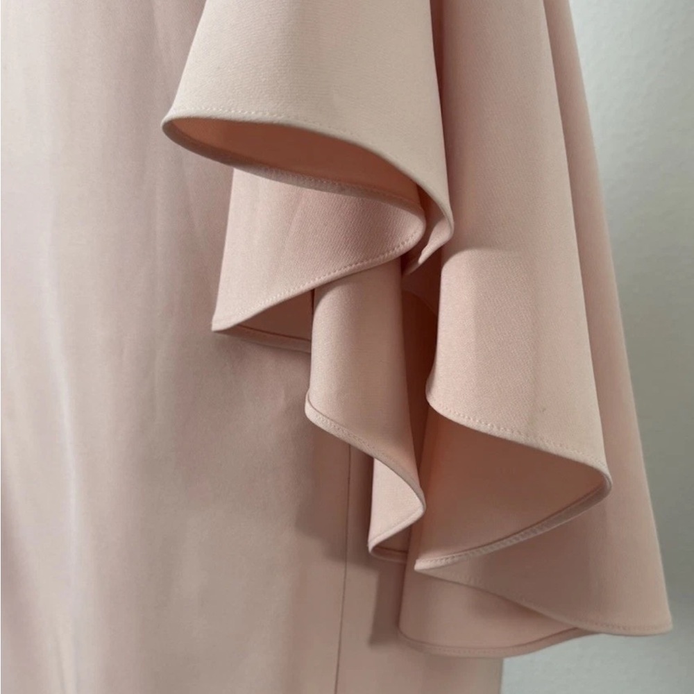 Roz Ali Pink 3/4 Length Cascading Bell Sleeve Cocktail Dress Size 4 - Picture 4 of 8